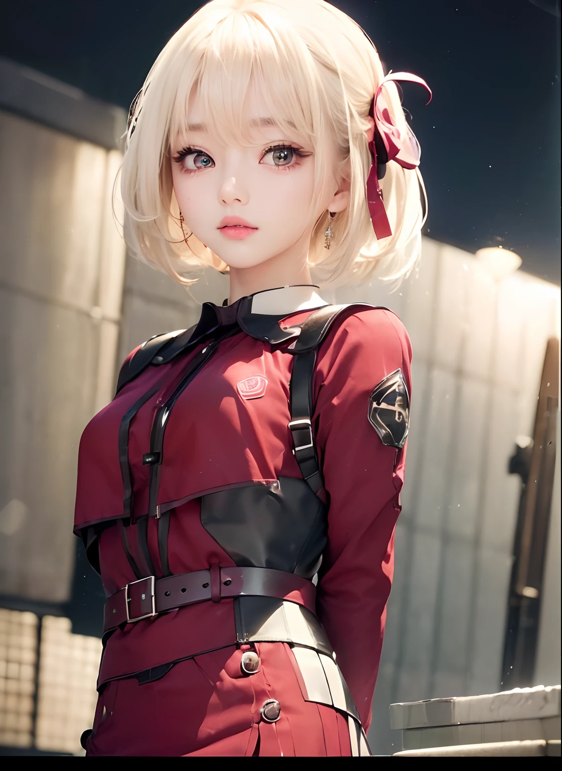 (8K、RAW Photos、Photorealsitic:1.25)、(lipgloss、Eye lashes、Shiny face、shinny skin、best qualtiy、超A high resolution、depth of fields、chromatic abberation、Caustics、Wide range of lighting、Natural Shading、Kpop Idle) The viewer looks calm and goddess-like with a sense of happiness、Upper body statue