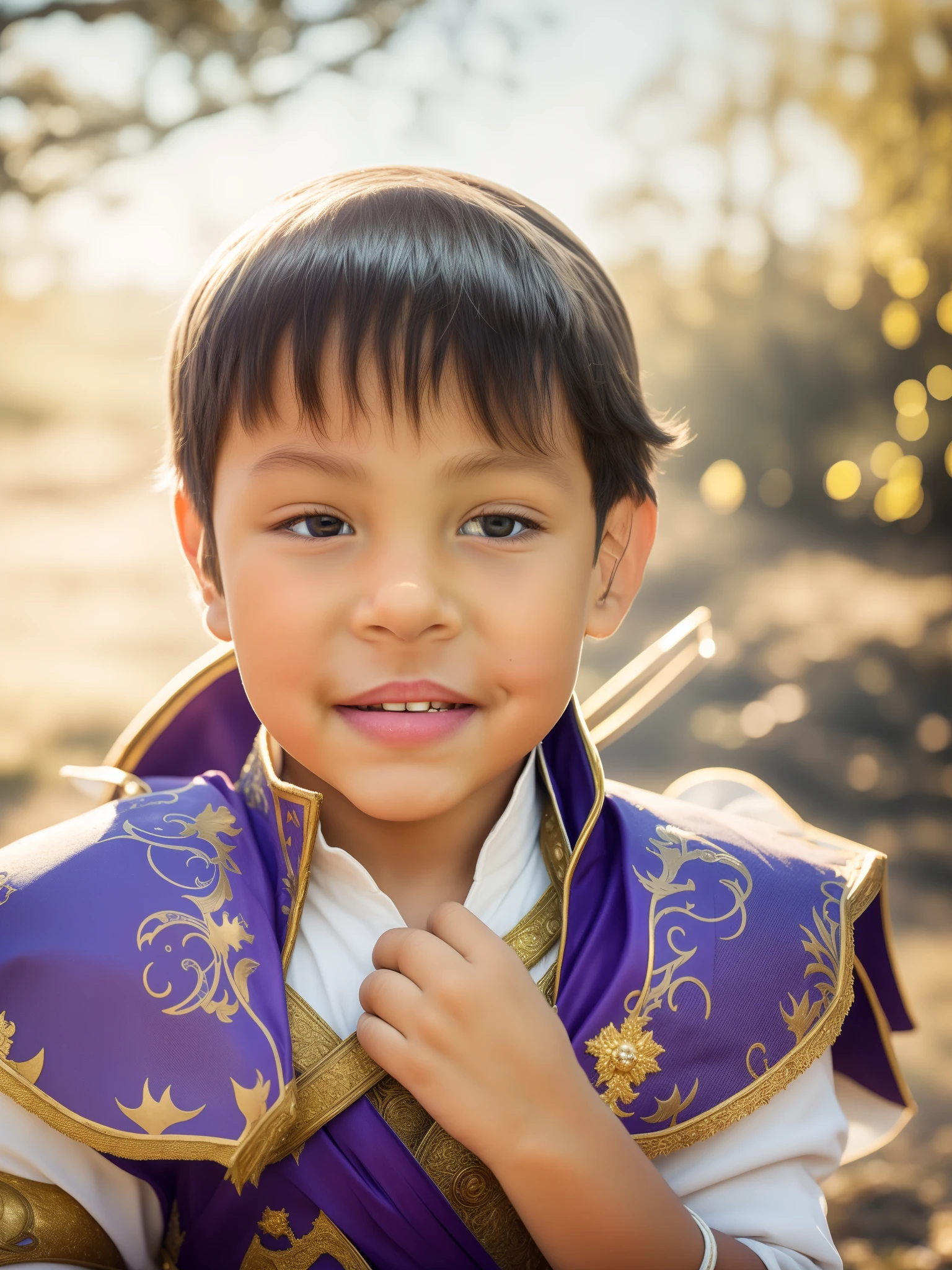 Prince, fantasy, Smiling like a yard., Sharp, 8k, Golden Light,