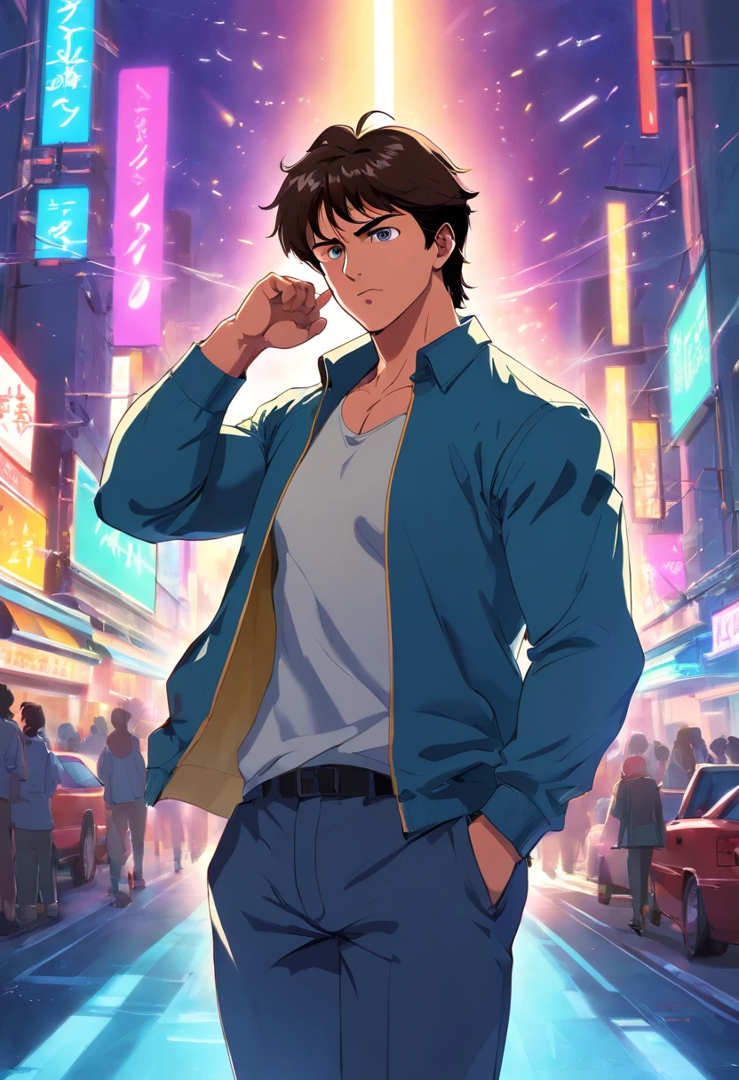 Sylvester Stallone Como Rambo ::Anime style with bright colors, full bodyesbian ::n_Bad Eye Style, transformational