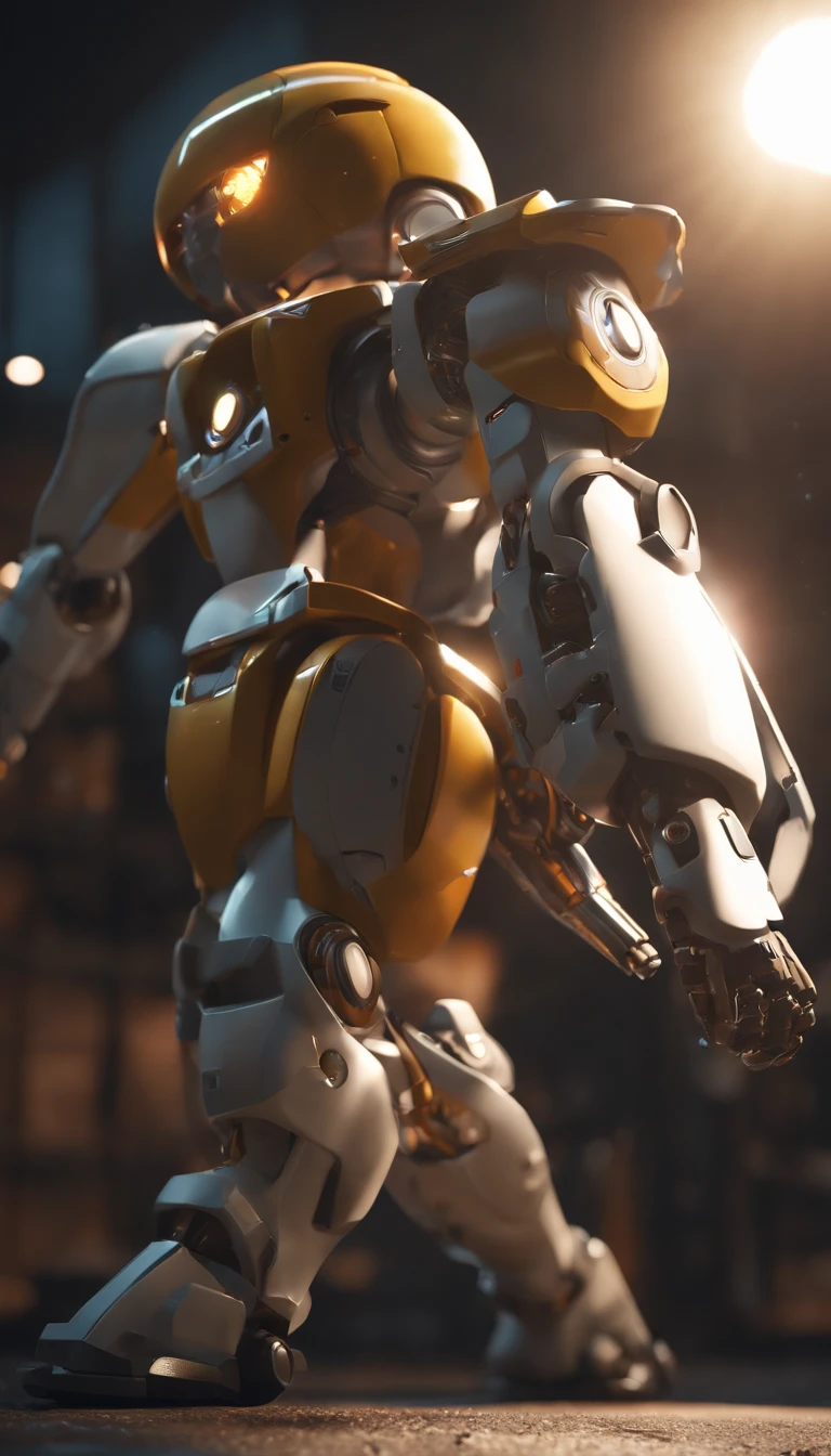 (extremely detailed CG unity 16k wallpaper:1.1), (Denoising strength: 1.45), (tmasterpiece:1.37), side lighting, lifelike texture, redhead woman, From behind, look at the darker and darker enchanted forest, Cute Style, Small, Big Head, ((Q Version)), Pokémon style, Machine Style, Cinematic Texture, Figure, Pokémon, Movie Lights, Heavy Robotic Arm, Mechanical Belly, Mechanical Legs, Mechanical Legs, Mechanical Feeling, Background Surround Lightning, Spinning, Colorful Lightning, Cool, Clean White Background, Premium Colors, Full Body 3D Model, Action, Fashion Blind Box Toys. (fill body:1.2), chibi, 3D Rendering, Ray Tracing, god rays, sparkle, glowing light, UHD, award winning