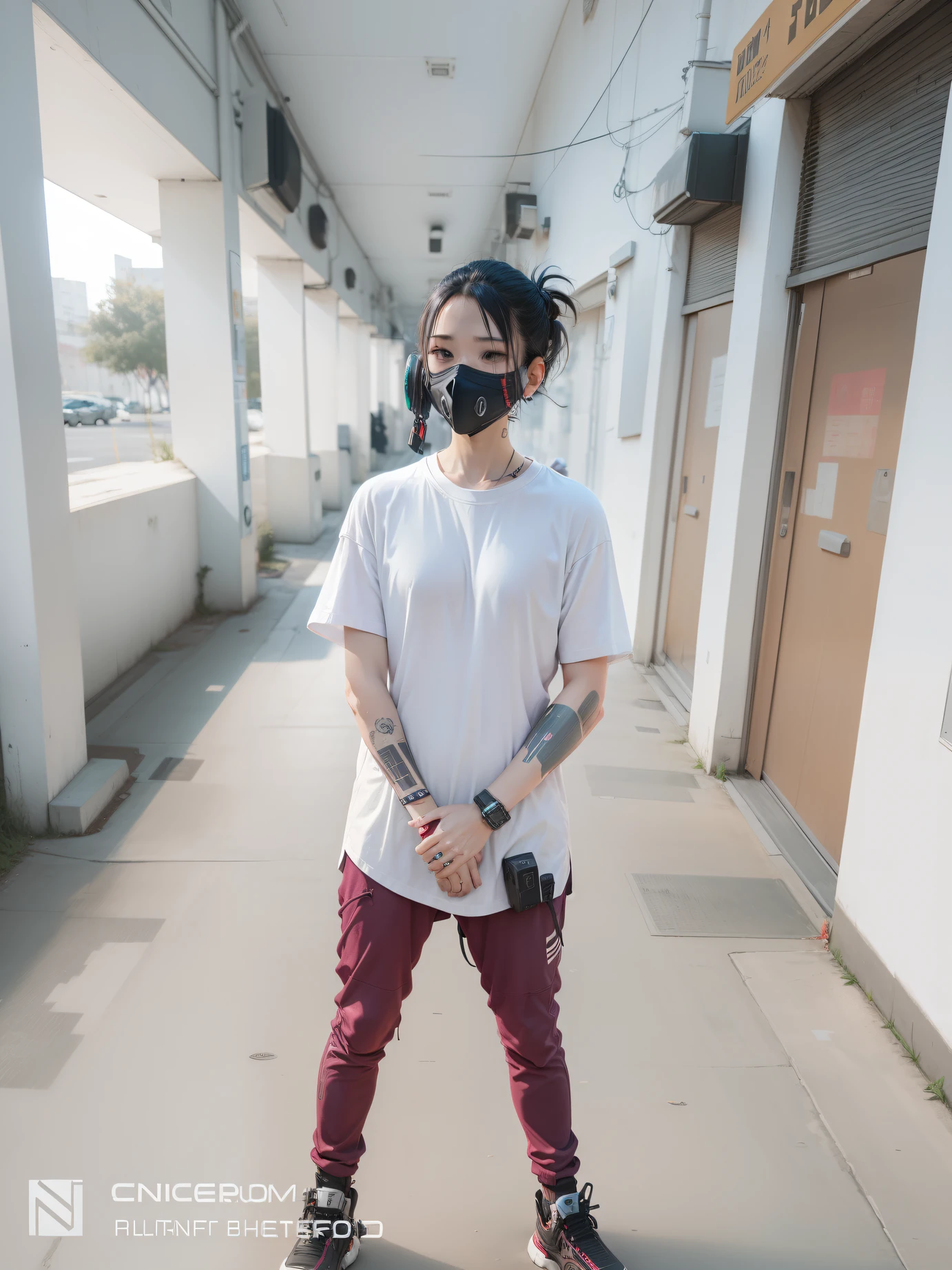 No face change cyberpunk background change reality