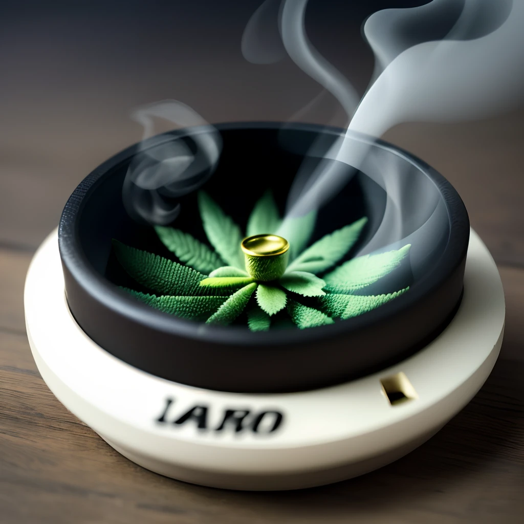 Marijuana joint posing in ashtray leaving smoke High definition,Alto detalle ,anuncio publicitario para revista cannabis