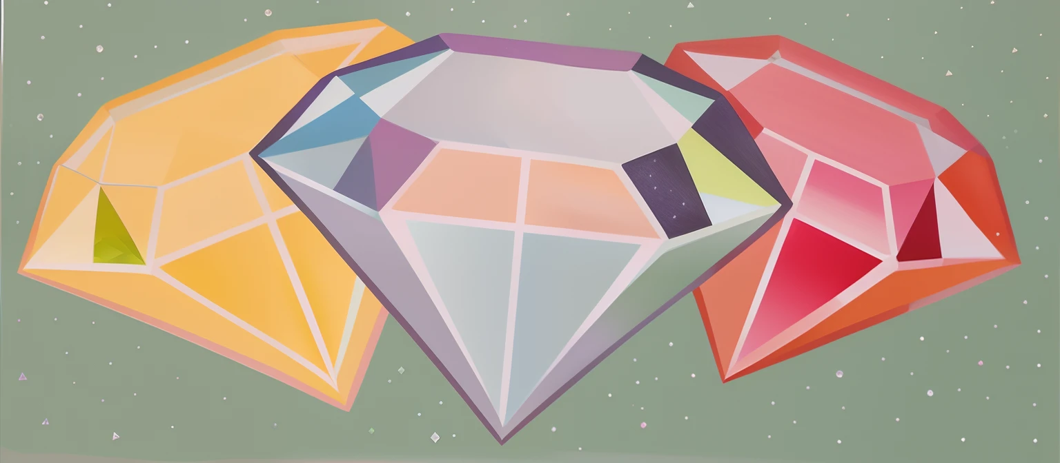 there are three different colored diamonds on a green surface, shiny gems, diamonds, colored gems, gems, large diamonds, gems and diamond for fruit, precious gems, diamond prisms, faceted, colorful gems, selling a gem, art-gem, gem stones, diamond, facets, “diamonds, made of diamond, with sparkling gems on top, emeralds