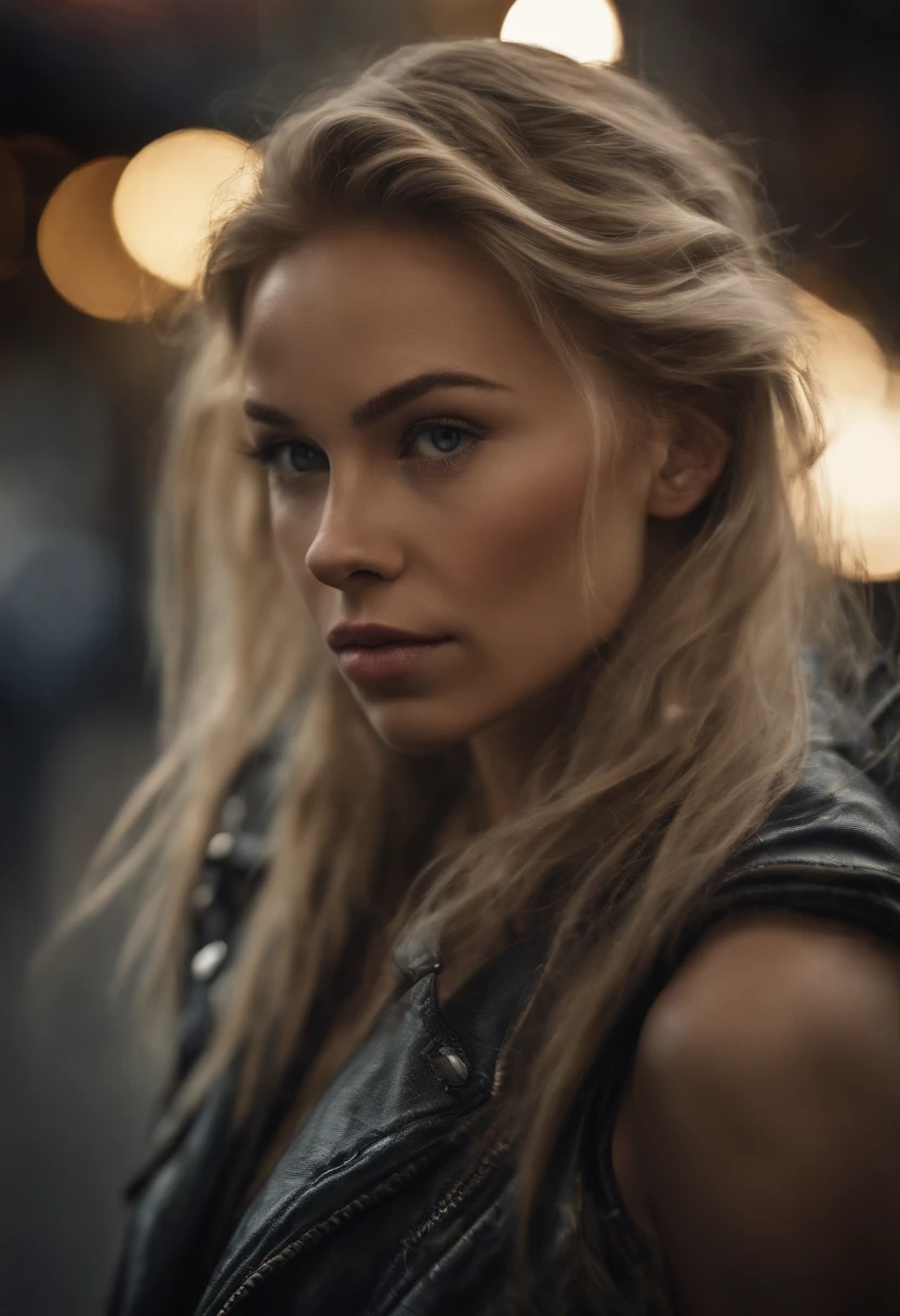 (best quality,highres:1.2),ultra-detailed,(realistic:1.37),portrait,studio lighting,professional,girl,28 years,4'10" tall,detailed eyes,detailed lips,vivid colors,bokeh,soft lighting,intense gaze,confident posture,flowing hair,dynamic composition,subtle nuances,smooth skin,amber tones