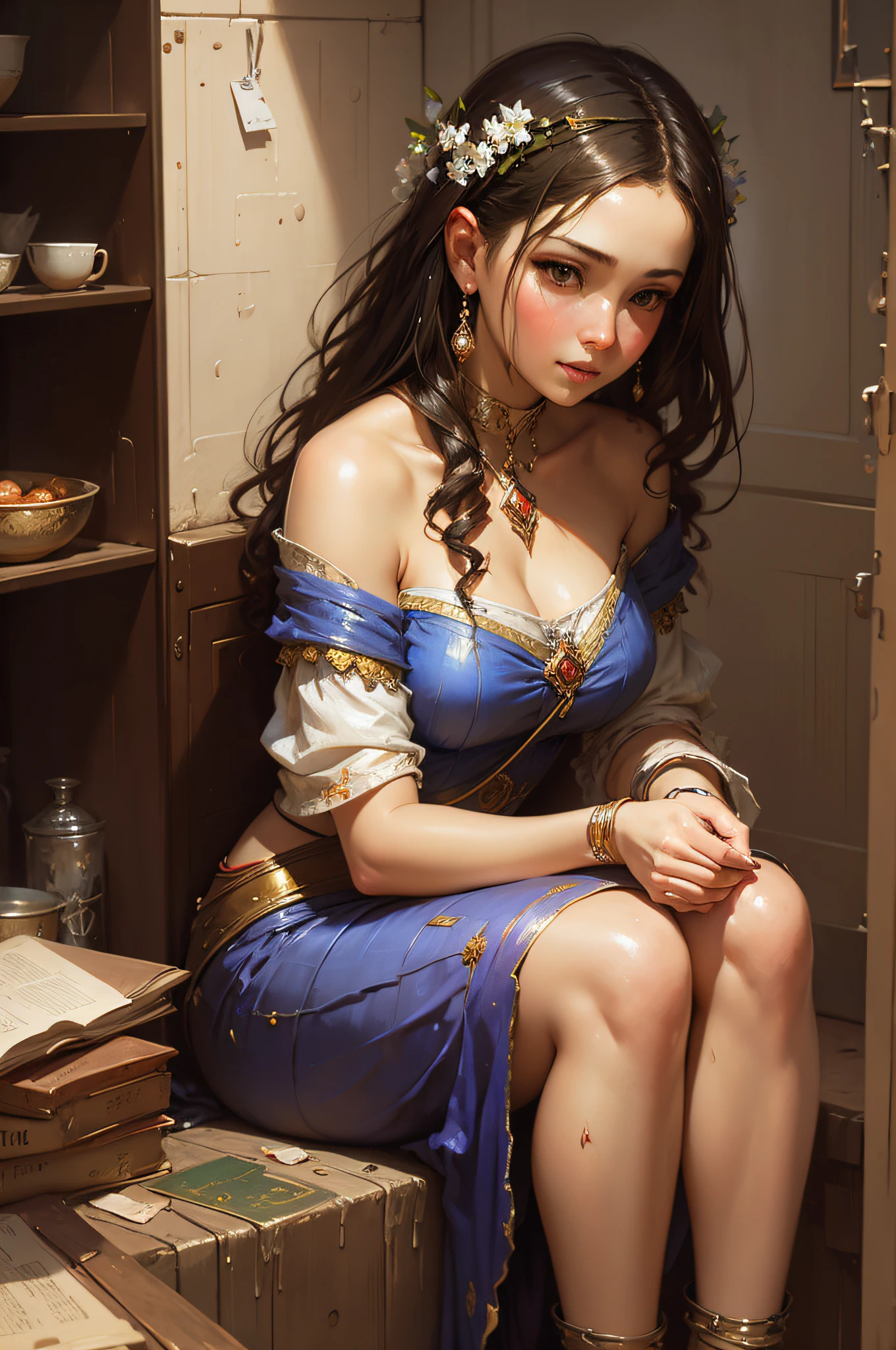 masterpiece, best quality, (realistic, photo-realistic:1.37), 8k, an extremely delicate and beautiful, amazing, finely detail, official art, absurdres, incredibly absurdres, huge filesize, ultra-detailed, extremely detailed, beautiful detailed girl, 1girl, (perfect female figure), full body, middle breasts,