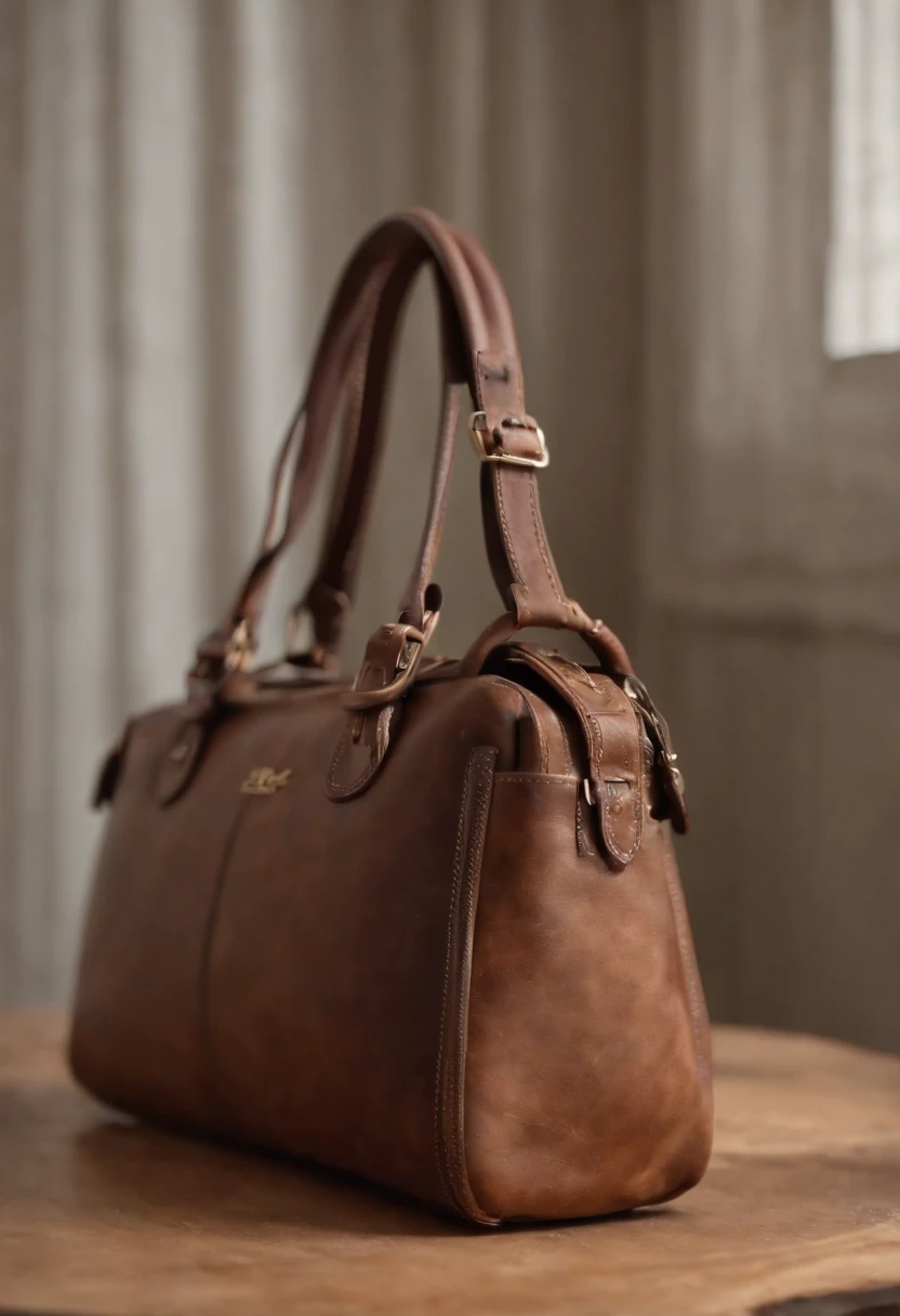 (Cowhide cross-body bag),delicated,high-class,Place on the table for a presentation,4K