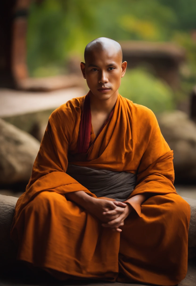 Young monk, Dhammayut, Thai Buddhist monks, heaven ,Ancient City ,Chaimongkol Piyathammo