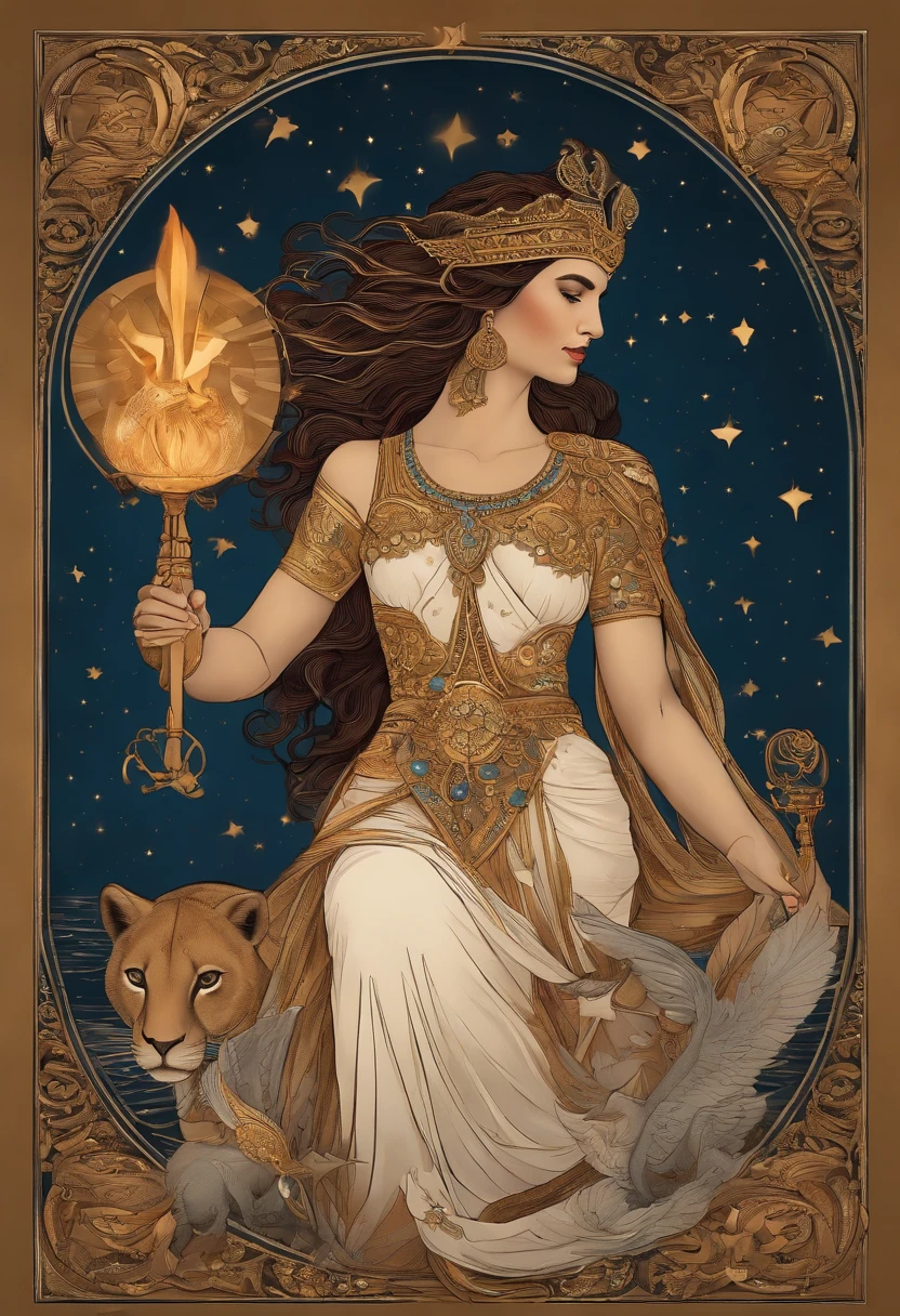 an oil painting art piece depicting the Greek Goddess Circe from Greek or Roman mythology, inspired by Peter Paul Rubens' painting style. Capture Circe's magical and enchanting presence as she stands with a mystical aura, surrounded by enchantments and mythical creatures. Infuse the painting with vibrant colors, dramatic lighting, and intricate details characteristic of Rubens' dynamic and emotive style. Let Circe's power and beauty shine through in a captivating portrayal that brings her mythological essence to life on the canvas, masterpiece, award winning, best quality, highly detailed, flawless artwork, beautiful nature in background,