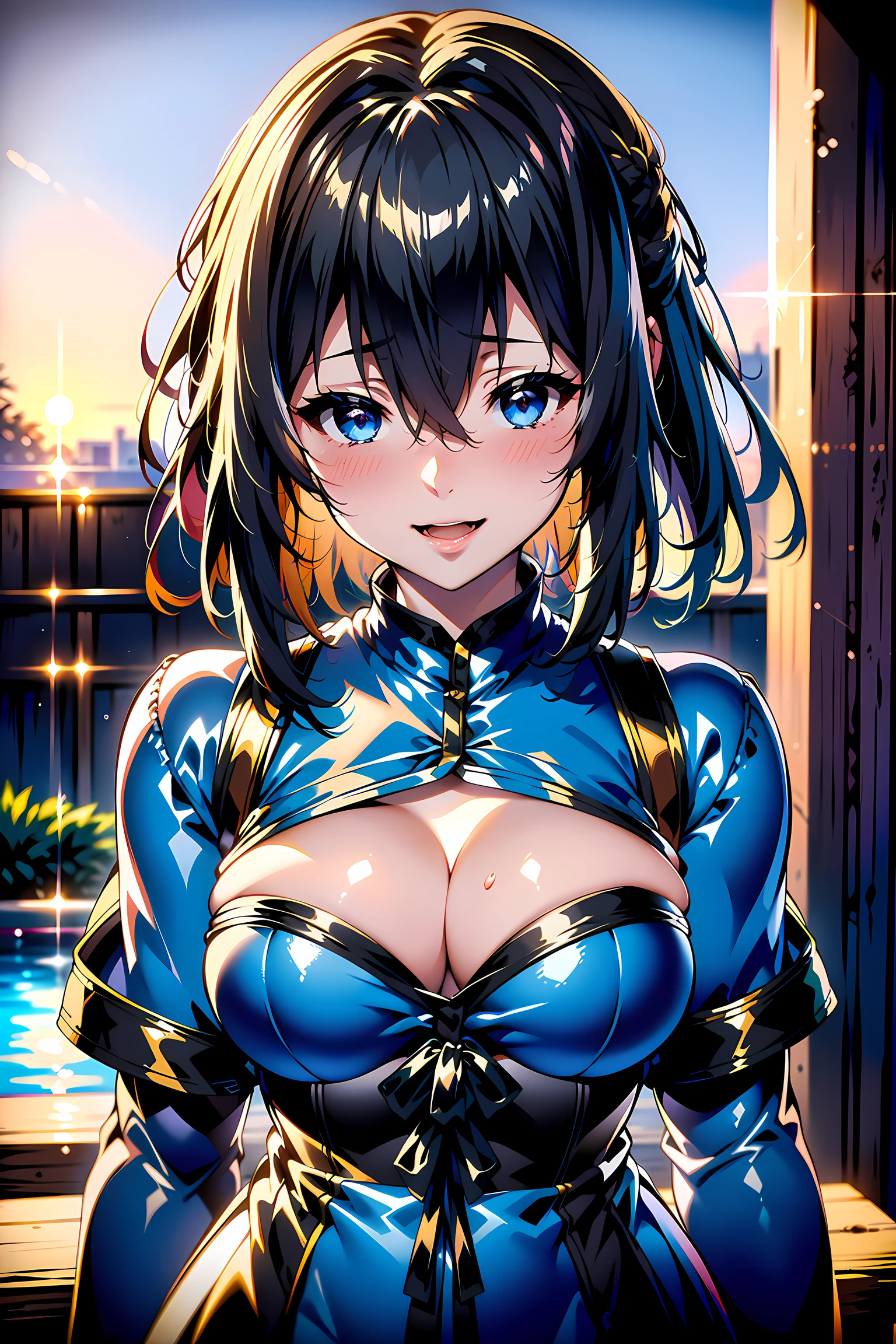 (1curly messy short bob hair girl:1.3, solo), (bikini model), (upper body:1.3), (standing at pool arena, photo session:1.3, under water:1.3), (((starring at the viewer:1.5))), (arms behind back:1.3), (random posing:1.3), BREAK, 1girl, solo, milf, European girl, hot model, (attractive model:1.37), (promotional model:1.2), highly detailed eyes and pupils, realistic skin, ((attractive body, gigantic breast:1.38, sagging breast:1.8, disproportionate breasts:1.38, thin waist:1.15)), ((curly short hair:1.3), (shiny-black hair:1.3), (curly messy short bob hair:1.3), extremely detailed hair, delicate sexy face, sensual gaze, shiny lips, BREAK, ((Japanese miko clothes:1.1),(gothic lolita:1.2),cleavage:1.3), detailed clothes, BREAK, (blurry background:1.25, simple background, no-human background, detailed background), (under sunset:1.37), BREAK, (attractive posing), ((realistic, super realistic, realism, realistic detail)), perfect anatomy, perfect proportion, bokeh, depth of field, hyper sharp image, (attractive emotion, seductive smile:1.2, happy:1.2, blush:1.2, :d:1.2, :p:1.2), 4fingers and thumb, perfect human hands, wind, BREAK, (Masterpiece, best quality, photorealistic, highres, photography, :1.3), ultra-detailed, sharp focus, professional photo, commercial photo,