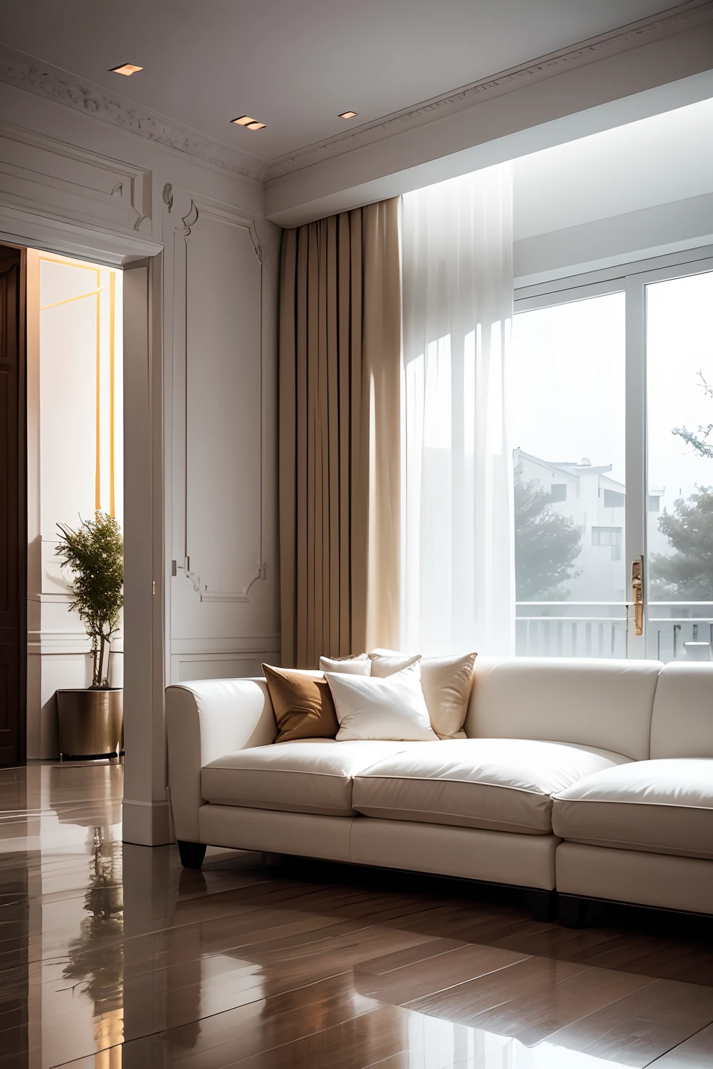 A simple luxury style home environment,delicated、ellegance,Cut the complexity and simplify,Stay away from everything flashy and impractical,From the essence of life,With a minimalist design, it interprets the most essential light luxury aesthetics。