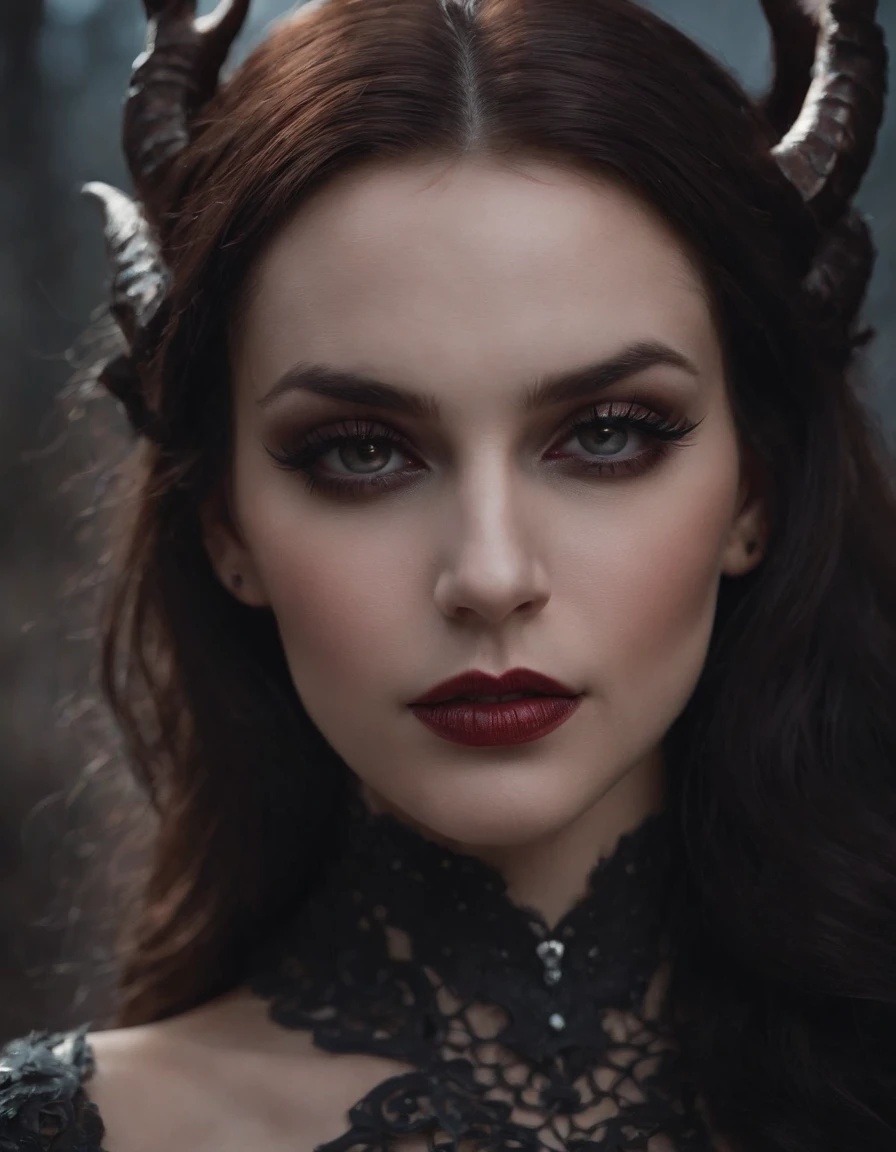 The dark beauty of the succubus,up close photo of 1girl
