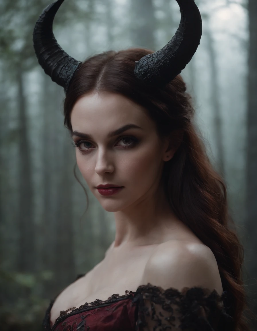 The dark beauty of the succubus,up close photo of 1girl