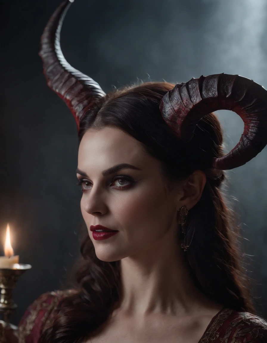 The dark beauty of the succubus,up close photo