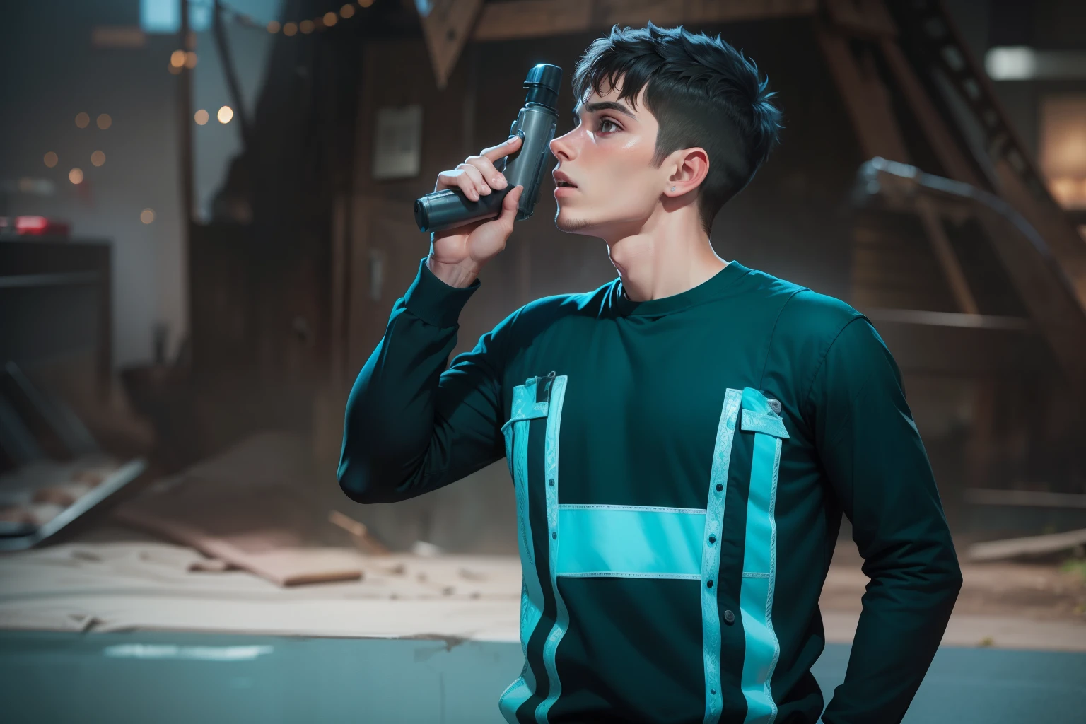 Boy look like a psycho realistic face hd High quality