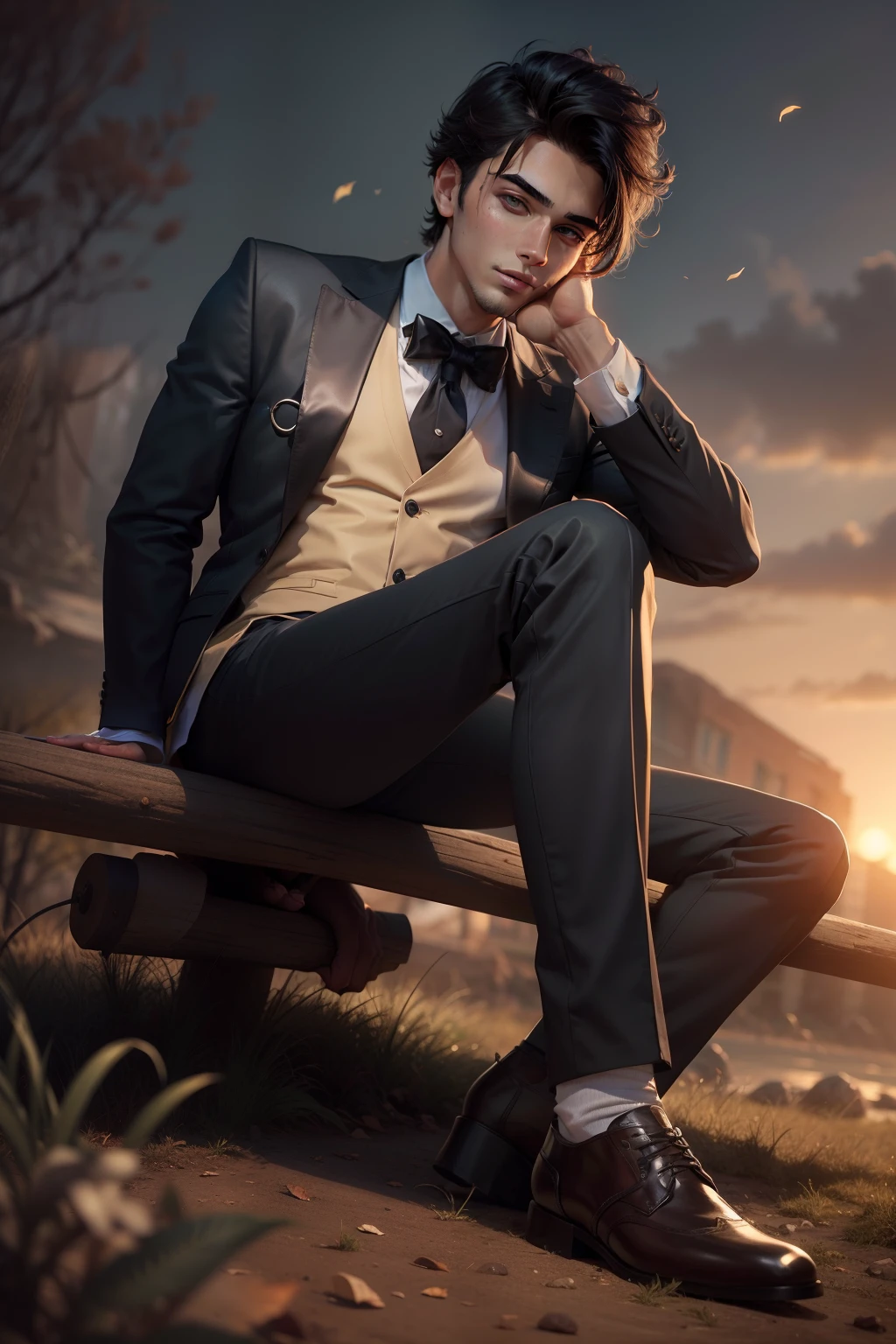 Look handsome boy background change