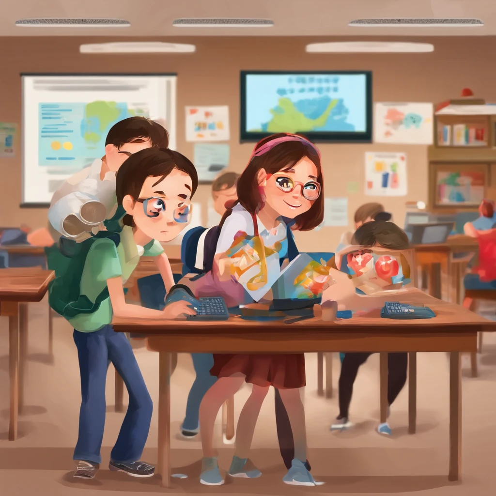 Depict a bright classroom,Full of technology atmosphere。Students in the classroom can use VR glasses for virtual reality learning,They can explore a variety of scenarios and knowledge in an immersive way。ao mesmo tempo,There are also students drawing cartoon characters,Show their creativity and artistic talent。Teachers are teaching students how to take pictures with their cameras,Develop their photography skills。Still others draw with brushes,Express your thoughts and feelings。ao mesmo tempo,There are also students exploring the inside of the classroom,Discover new knowledge and discoveries。There are even students operating drones to measure,Demonstrate the application and innovation of technology。The entire illustration can be laid out vertically,to highlight the faces and expressions of the characters,This illustration is suitable for commercial use,Can be used for education-related advertising、promotional materials, etc,Show the technology and innovation of modern education。
