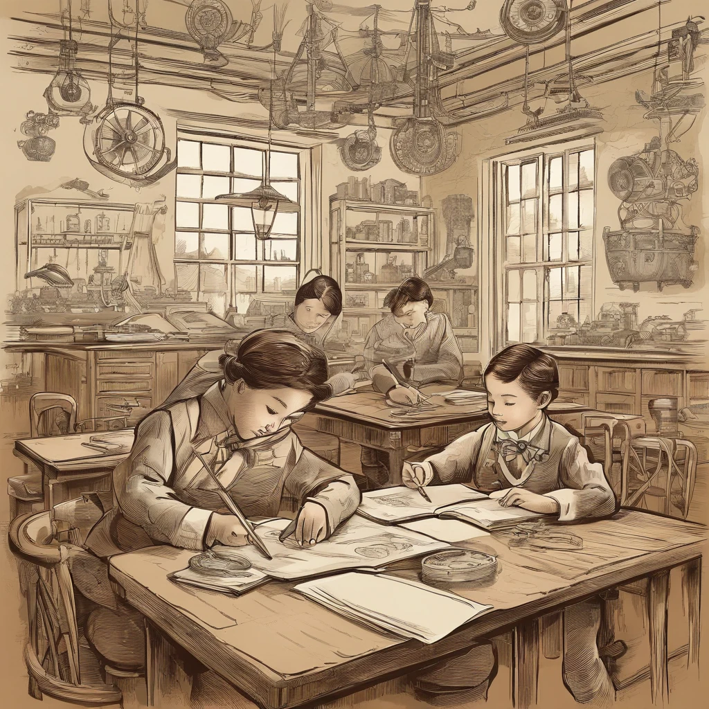 Depict a bright classroom,Full of technology atmosphere。Students in the classroom can use VR glasses for virtual reality learning,They can explore a variety of scenarios and knowledge in an immersive way。ao mesmo tempo,There are also students drawing cartoon characters,Show their creativity and artistic talent。Teachers are teaching students how to take pictures with their cameras,Develop their photography skills。Still others draw with brushes,Express your thoughts and feelings。ao mesmo tempo,There are also students exploring the inside of the classroom,Discover new knowledge and discoveries。There are even students operating drones to measure,Demonstrate the application and innovation of technology。The entire illustration can be laid out vertically,to highlight the faces and expressions of the characters,This illustration is suitable for commercial use,Can be used for education-related advertising、promotional materials, etc,Show the technology and innovation of modern education。