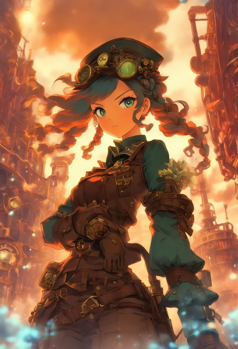 steampunc、hi-school girl、rifle、Steamships