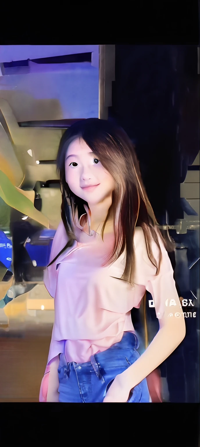 arafed woman in a tan shirt and blue jeans posing for a picture, 18 years old, 1 8 yo, basia tran, taken in 2 0 2 0, 1 6 years old, sakimichan, taken in the early 2020s, 2 3 years old, 21 years old, 19-year-old girl