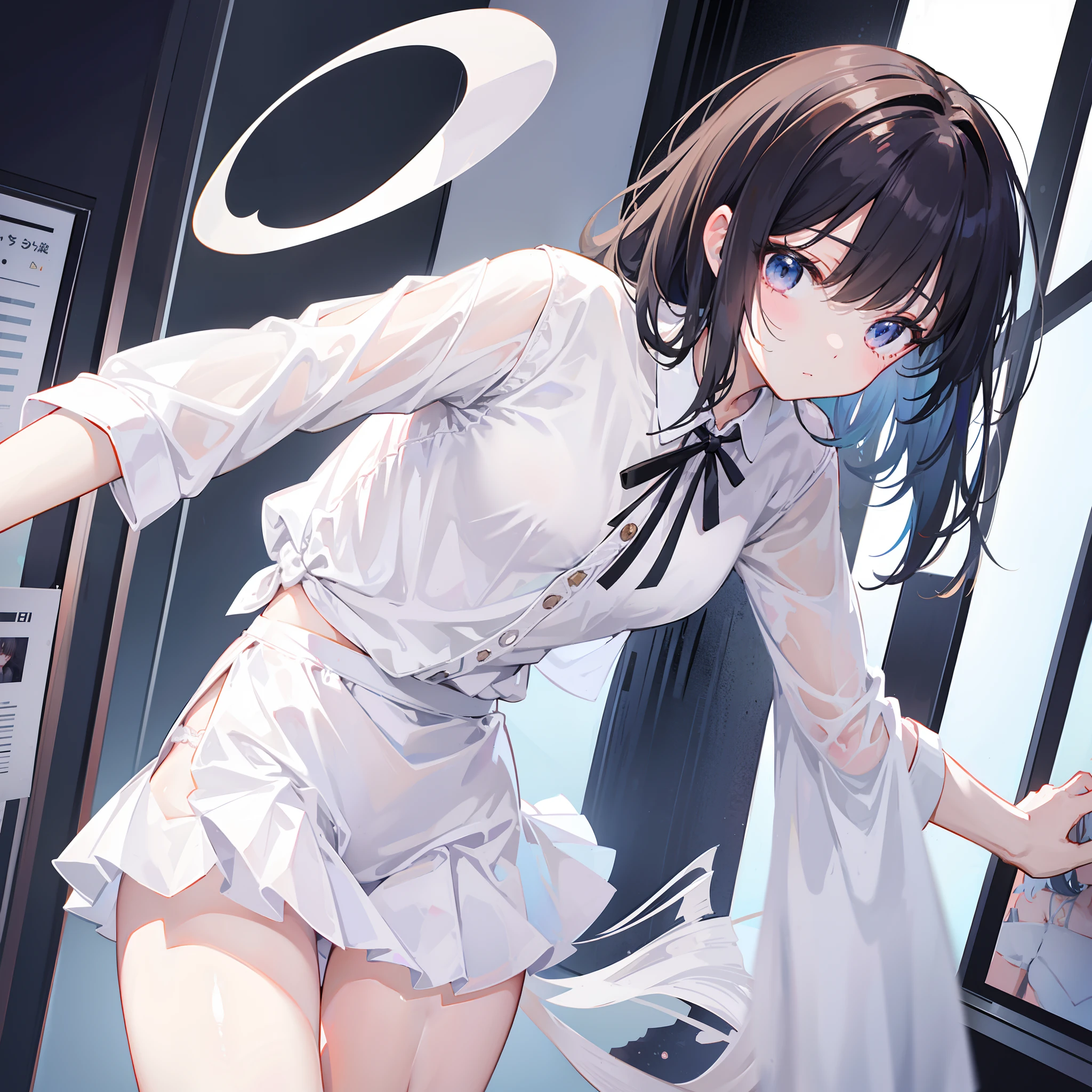 {{{{{High-resolution photos of the cutest 19-year-old magical girl of a famous family who inherited the genes of beautiful men and women}}}}},{{{{{A high-resolution scene in a space just for the two of them, where a touching and vague magical girl grows into an adult.}}}},{{{{{A super cute masterpiece made with the latest ultra-high resolution UHD technology that clearly captures every wrinkle in her clothes, every strand of hair, and the marshmallow-like texture and roundness of her breasts.}}}}},{{Extremely detailed}},{{{{{gloss々Girl ponytail hair makeup}}}}},{{{{{Frilled blouse skirt}}}}},{{{{{超分厚くぷるぷるで真っ赤な唇が急激に膨らみぷるんとglossめく}}}}},{{{{{The young lady of a distinguished family is given an aphrodisiac to turn her into a prostitute. Her face is flushed and her big round breasts continue to grow. With a sexy expression, she leans forward against the window, sticks out her butt, moves her hips back and forth, and swings her hair wildly. Her childishness is gradually transformed into female hormones, and she transforms into the glamorous woman that her beloved boyfriend likes. The stronger the female hormones become, the brighter her cheeks become, right up to her nose.}}}}}