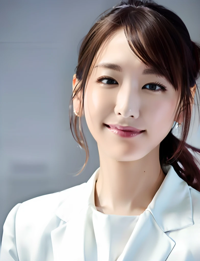 Close up portrait of woman in white blouse, Wearing a business suit, Wearing a business suit, business clothes, Girl in suit, flaxen ponytail、wearing fashion suit, Wearing a strict business suit, wearing jacket and skirt, Girl in a suit, korean female fashion model, Office Clothes, in a business suit, businesswoman, wearing black business suit