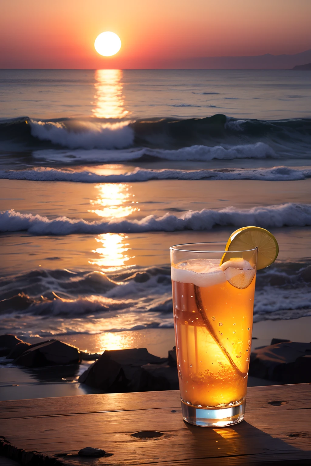 Mare　the setting sun　soda water