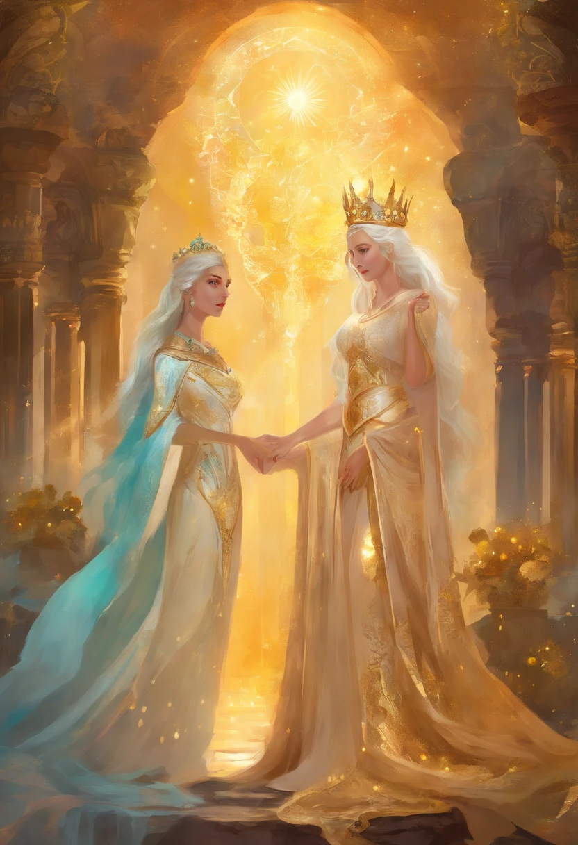 The queen mother and the mother are golden