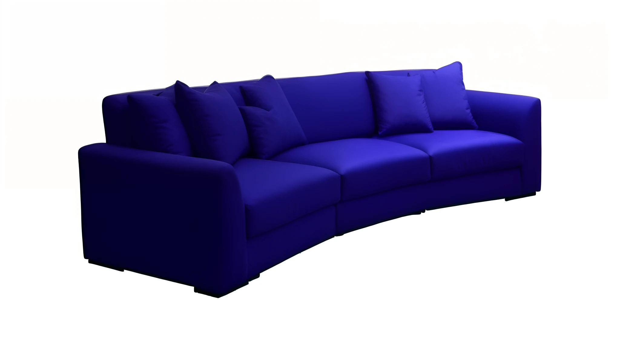 Close up of leather sofa with pillow on white background, Large leather sofa, Expensive leather sofa,Leather sofa