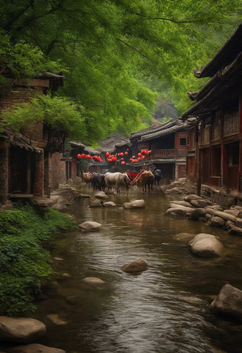 Background of photography in Xijiang Qianhu Miao Village,Chinese beauty photos