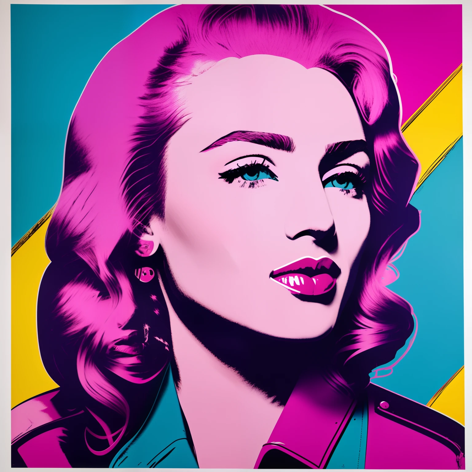 Andy Warhol、Banksy、interiors、art by、an oil painting、paint、handdraw、femele、kawaii、catss、A sexy