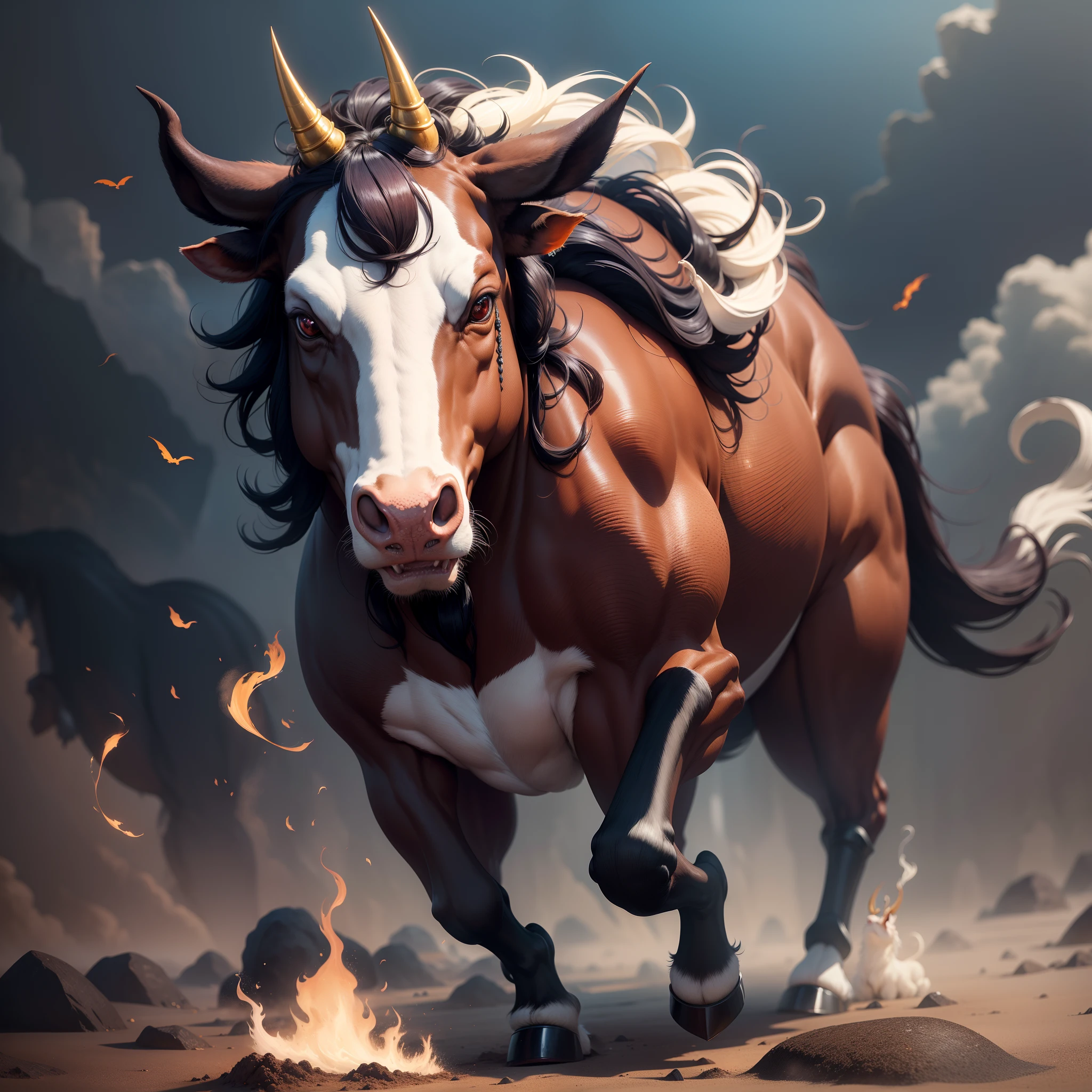 Art by chunie, (by chunie:1), (an anthro horse), 1 woman, Full body, Female centaur, ((Centaur lady)), ((Brunette updo hair)), beautifully makeup, eyeshadow, beautiful big eyes, long eye lashes, tempting smile, ((thick lipig breast)), (Thick thighs), (((shaggy body))), huge breast. Wearing ((silver metal bra)), silver crown, grey fur, furry legs, ((hooved legs)), horse legs, ((Cloven hooves)), hoof, short legs, horse butt, huge butt, looking back at viewer. lying, on grass, mysterious forest, view from behind