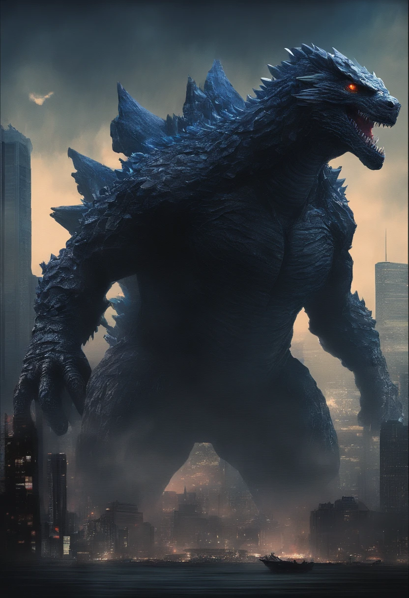 godzilla shitting blue fire