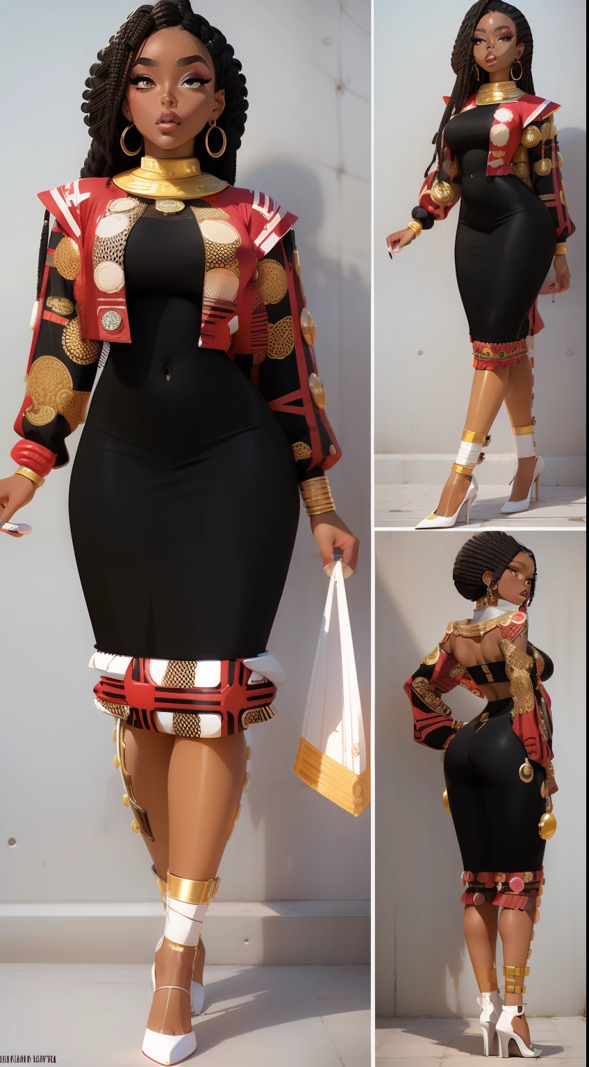 plastican00d, Menina afro-americana, menina elegante afro-americana, 1meninas, Menina africana de pele clara, Chibi T-he cyberpunk, Tecidos de luxo, pontilhar, Textura do sorvete, profundo, fundo do outono,