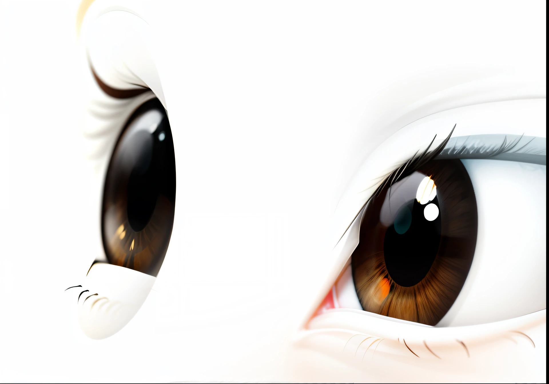 eyeball,brownish colors,adolable,Rounded,white backgrounid,
