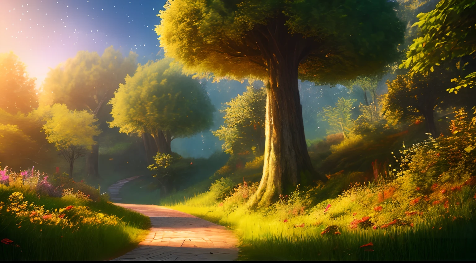 masterpiece, best quality, high quality,extremely detailed CG unity 8k wallpaper, An enchanting and dreamy scene of a fantasy forest, with towering trees, glowing mushrooms, and hidden fairy glens, creating a sense of mystique and enchantment, artstation, digital illustration, intricate, trending, pastel colors, oil paiting, award winning photography, Bokeh, Depth of Field, HDR, bloom, Chromatic Aberration ,Photorealistic,extremely detailed, trending on artstation, trending on CGsociety, Intricate, High Detail, dramatic, art by midjourney