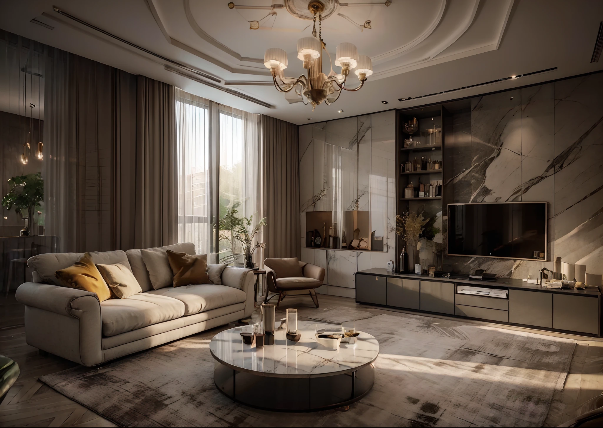 ((Masterpiece)), ((high quality)), ((best quality)), ((realistic)), Photo of modern living room,  natural light, white curtain, (realistic:1.4), vray, RAW photo, RAW texture, 32K UHD, DSLR, soft lighting, high quality, film rating, Fujifilm XT3