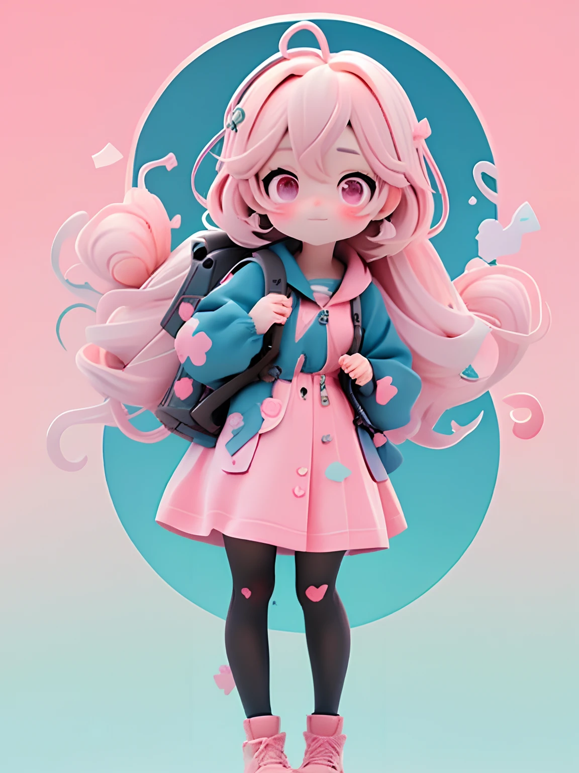 a close up of a person with a backpack and a pink dress, cute anime girl, cute art style, cute kawaii girl, beautiful anime art style, anime style illustration, anime girl, cute anime style, portrait of cute anime girl, anime art style, an anime girl, young anime girl, anime artstyle, anime style portrait, pretty anime girl, anime inspired