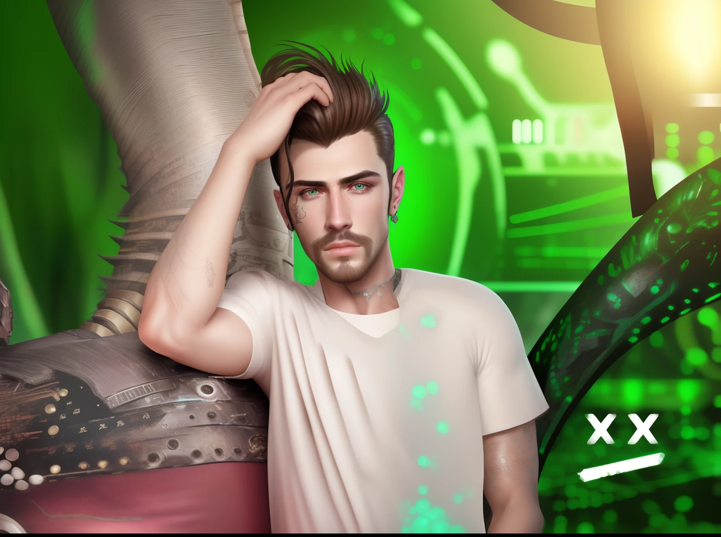 Ultra realistic cyerpunk handsome  boy , realistic face,8k,ultra realistic