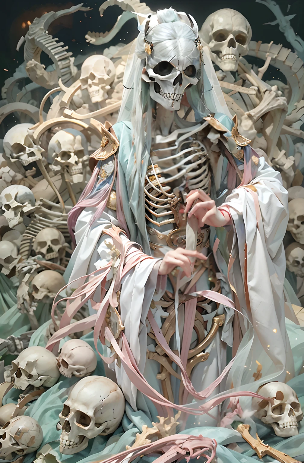 white bones,Dry bones,Human corpse bones,deathia,trappings,decor,bone