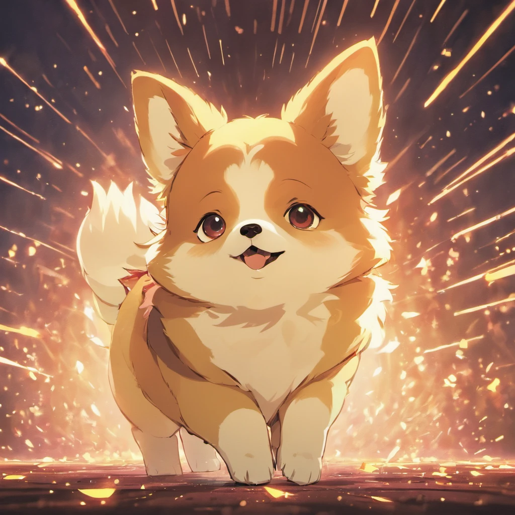 Corgi Chinese illustration movie lighting effects