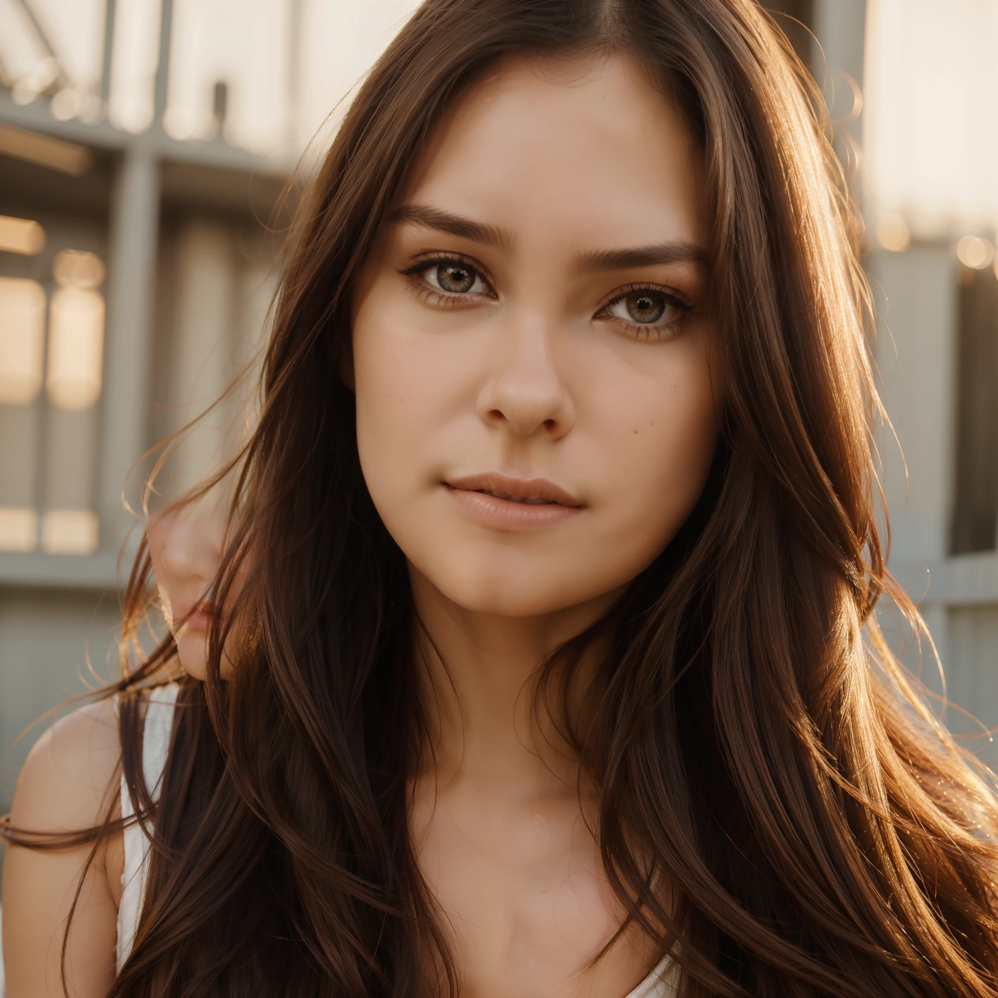 face, long_hair, gorgeous, girl,western, top, hot girl, (((face Closeup))), straight face, brown eyes, bright light, soft face, soft light