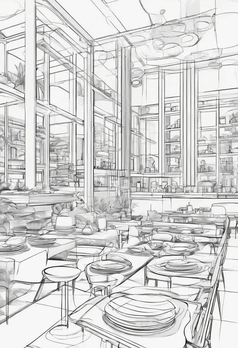 complexo gastronomico, arquitetura moderna, futurista