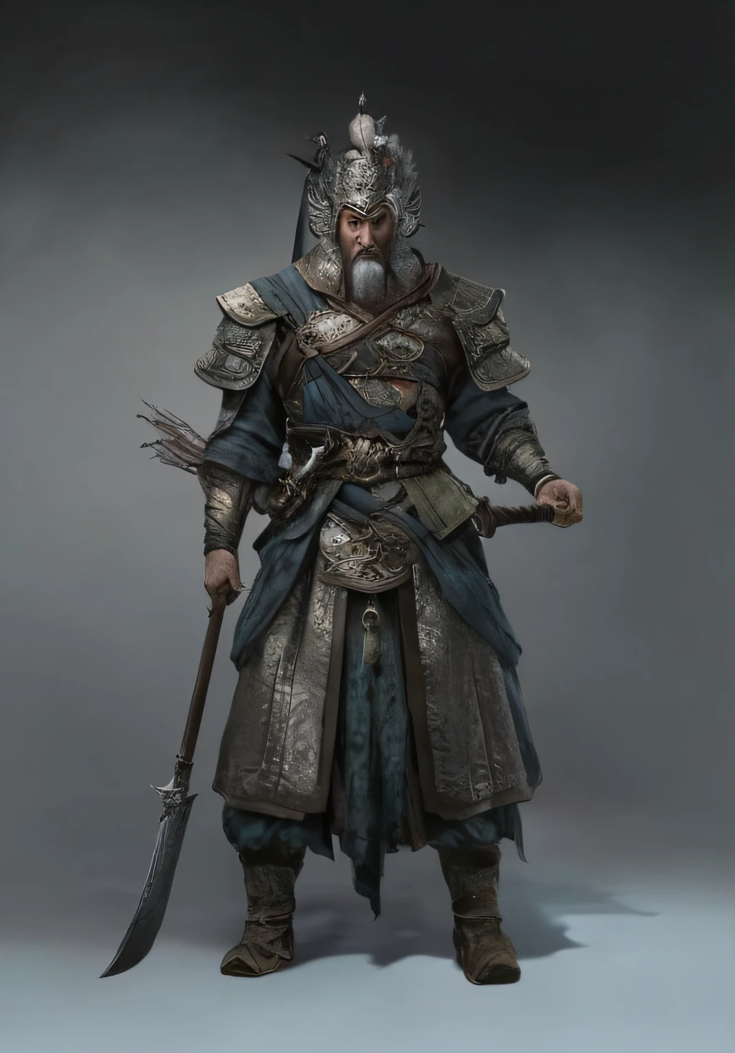I for《three kingdom》The character of the production, concept art of a warrior, for honor charector concept art, Inspired by Hu Zaobin, complex fantasy character, inspired by Li Gonglin, author:Li Zai, Guan yu, Amazing 8K character concept art, expert high detail concept art, by senior character artist, picture of an adult male warrior