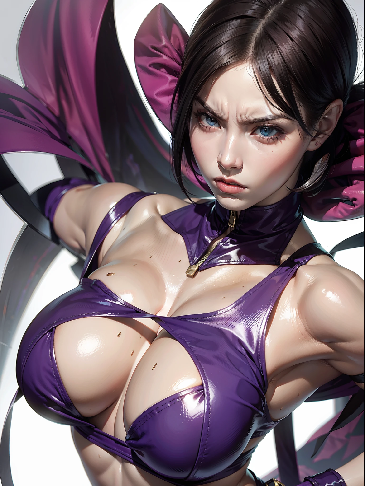 juri from street fighter, angry expression