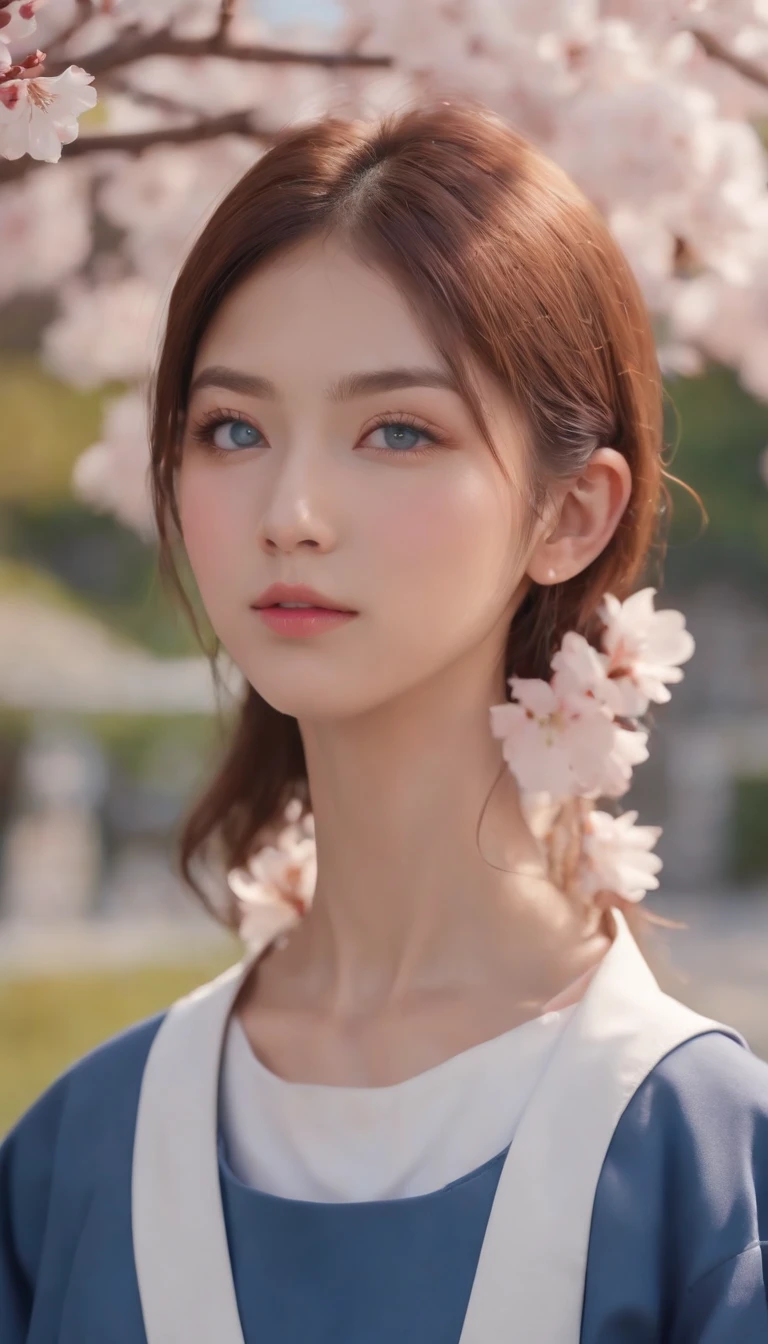 (Masterpiece, photo-realistic:1.4), (Close-up shot:1.3), (Japanese high school student:1.3), (Go home at sunset:1.3), (Blue and white school uniform:1.4), (undercut hairstyle:1.3), (Bright two-color eyes:1.4), (Backpack on the shoulder:1.2), (Walk through the park where cherry blossoms bloom:1.2), (Charming and innocent gaze:1.3), (Peaceful warm sunset lights:1.2), (Captured uniform details:1.3), (Cherry blossom petals rustling in the breeze:1.2), (A subtle blush on the cheeks:1.2), (youthful charm:1.2), (Beautifully styled hair:1.3), (Expressive eyes,Shine with excitement:1.2), (Peaceful and charming atmosphere:1.2), (Perfectly captures emotion and detail:1.2), Cinematic, Hyper-detailed, insanely details, beautifully color-graded, illusory engine, degrees of freedom, Hyper-Resolution, megapixel, Cinematic lightning, Anti-aliasing, FKAA, TXAA, RTX, SSAO, post-proces, postproduction, Tone-mapping, .CGI, vfx, SFX, insanely detailed and intricate, hyper-maximalist, Ultra photo realsisim, volumetr, Photorealistic, The ultra-realistice, Ultra-detailed, Intricate details, 8K, Super detailed, Full color, Volumetric lightning, hdr, Realistic, illusory engine, 16k, Sharp focus, Octane render --v testp
