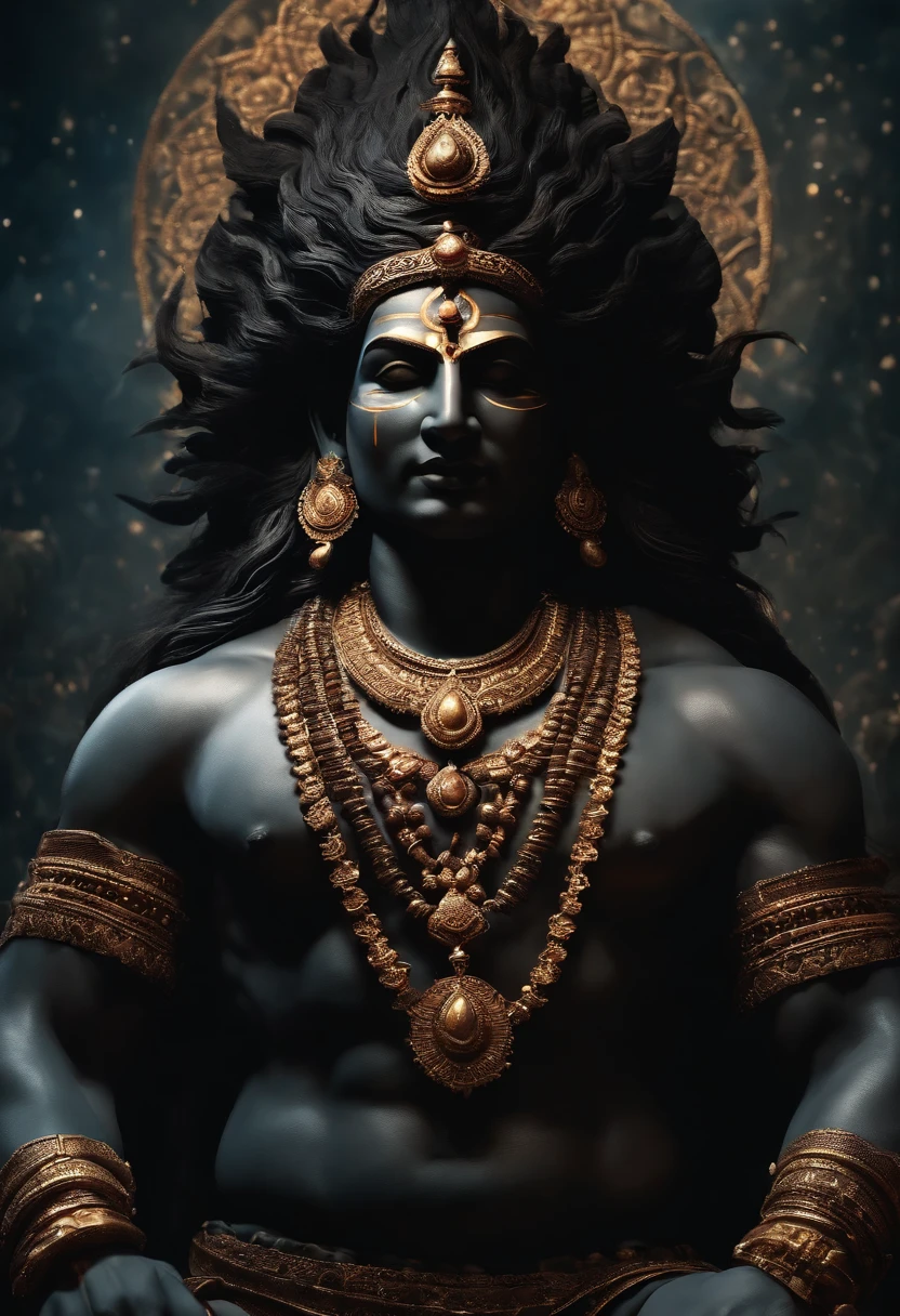 Baba Kaal Bhairav, the fiercest form of Lord Shiva, Hyper-realistic, intricate details, Cinematic Lighting, DC Poster like Feel