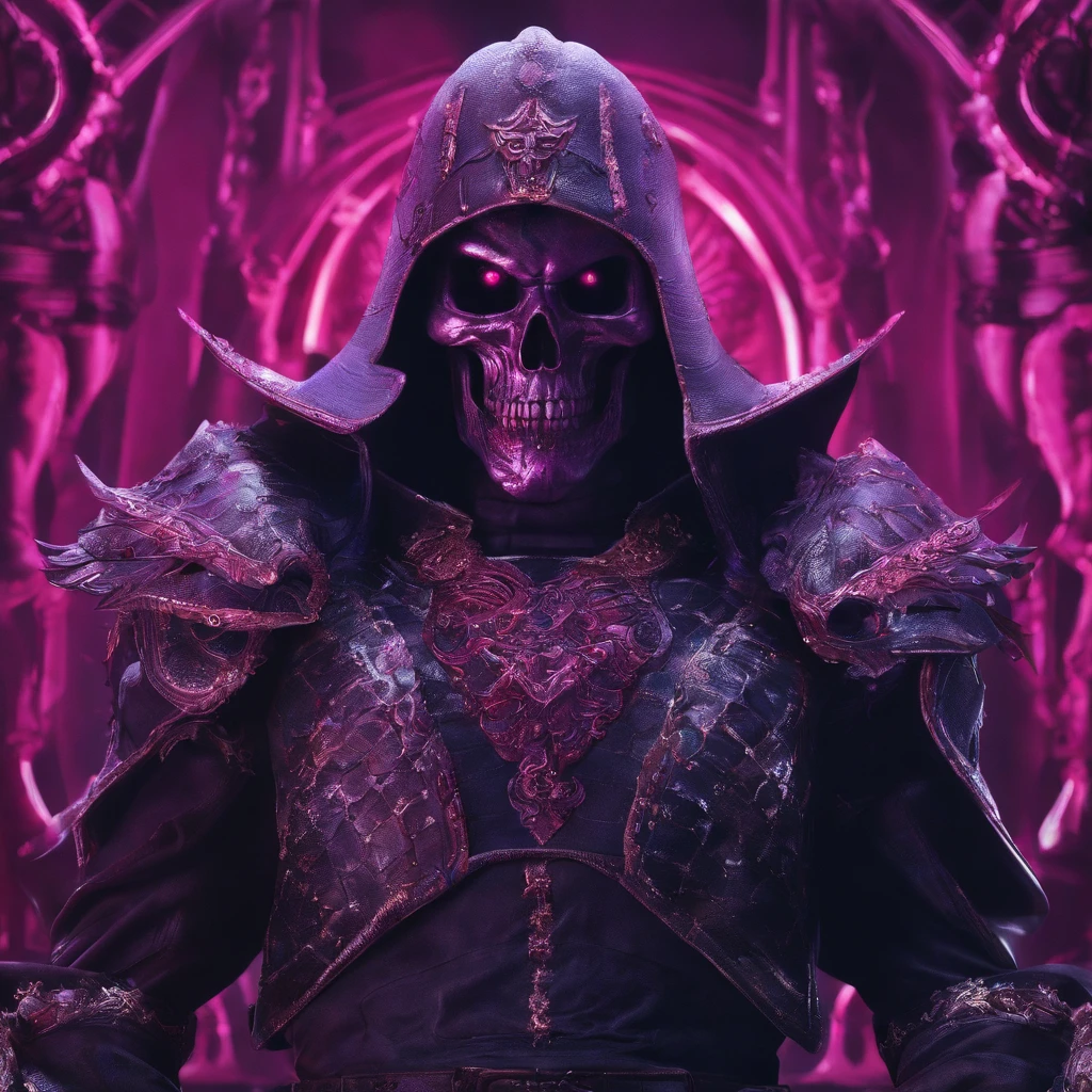 Robotic female grim reaper, fill the black areas