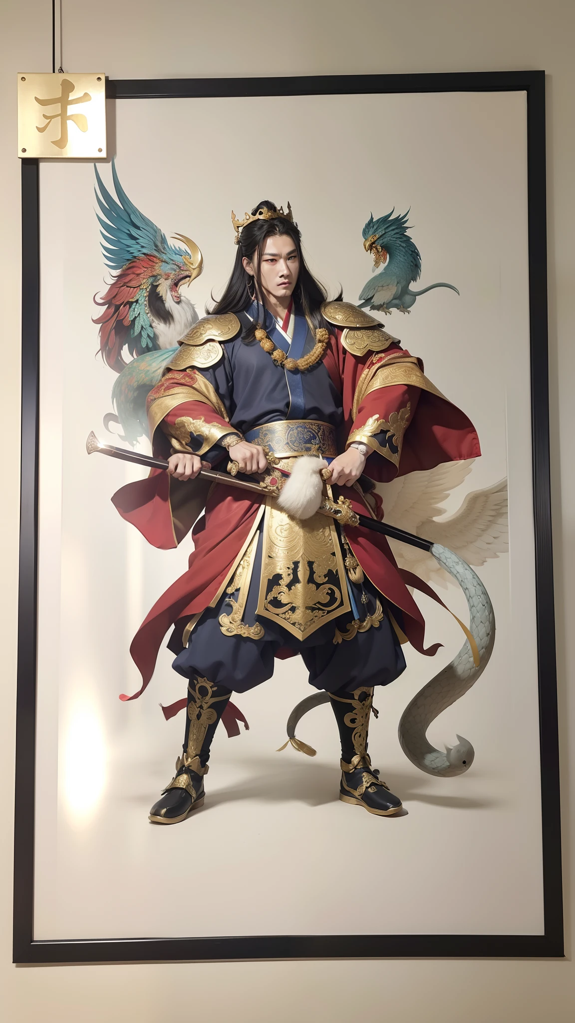 Four Heavenly Kings:The image of the four heavenly kings is drawn in the New Year painting,Each king has his own characteristics and image characteristics,Such as holding a sword、Holding an umbrella、Holding a lute、Holding snakes, etc。
Door God:The door god is a common image in traditional Chinese culture,It is generally used to guard portals and ward off evil spirits。In the New Year painting,The image of the door god should be majestic and dignified,Qi Yu Xuanang,to highlight its guardian role。
Traditional elements:In the drawing of the Four Heavenly Kings,Add traditional elements,Such as moiré、drak、Phoenix、lions, etc,to highlight the characteristics of Chinese culture。
Vivid colors:In the New Year painting,Use vibrant colors,Such as red、amarelo、Blue, etc,to enhance the visual impact of the picture,At the same time, it is in line with the understanding and preference of color in traditional Chinese culture。
detail-rich:In the drawing of the year painting,Attention to detail handling,Such as the pattern on the costume of the king of heaven、decoration on weapons, etc,These details can make the picture more vivid and realistic。
The background is simple:To highlight the theme of the door god and the four heavenly kings,You can choose a simple background,Like clouds、landscapes, etc,to reduce the interference of background elements on the subject。
line sleek:Use smooth lines to draw the door god and the four heavenly kings,It can make the picture more vivid and natural。