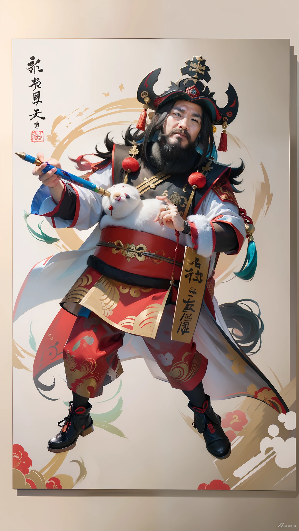 Chinese New Year painting,Door God Year Painting,Four Heavenly Kings,Zhong Kui,