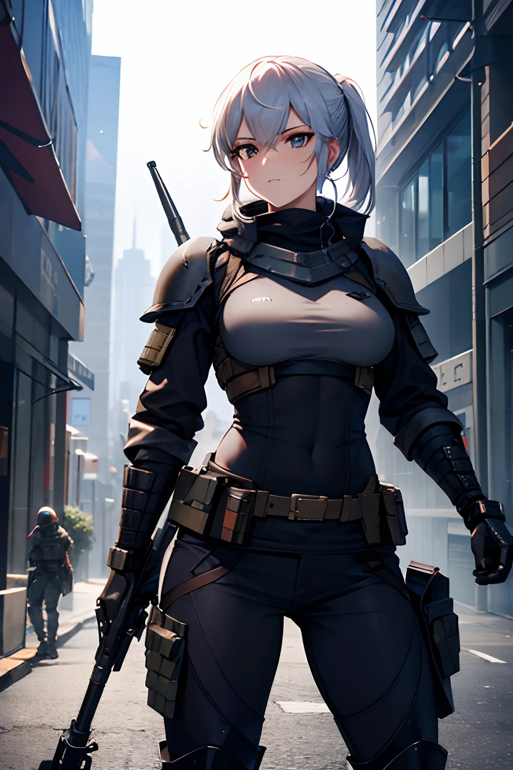 Mercenary, weaponry, armoured, modern, female, sniper